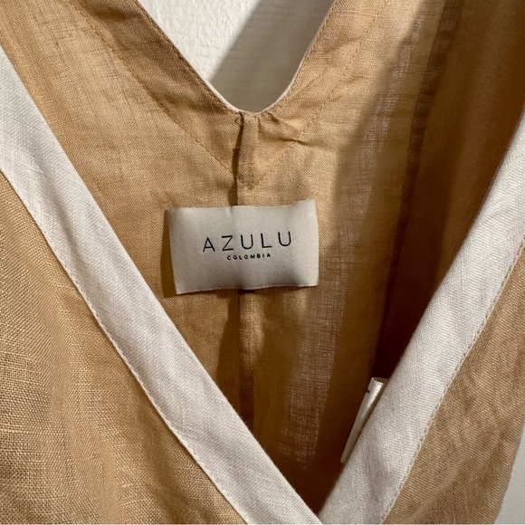 AZULU Linen Wrap Dress Med Revolve BHLDN - Picture 2 of 4